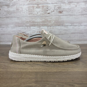 Hey Dude Wendy Size 9 Heathered Stretch Quarry Women's Slip-on Casual Shoes